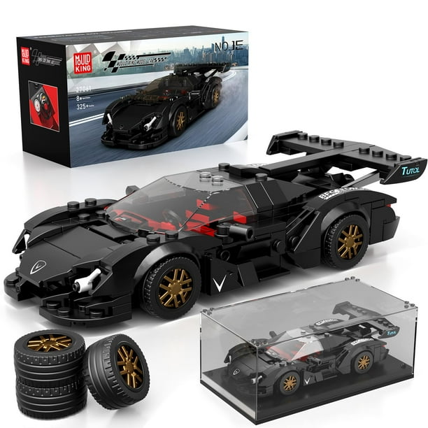 Mould King Speed ??Champion Car Toy Building Block Juego de construcción de modelos de automóviles deportivos con vitrina para niños mayores de 8 años Kit de carreras de juguetes de construcción para