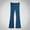 Dark Blue, variant on Women's Flare Leggings Fold Over Yoga Pants Lounges Soft Comfy Solid Workout Stretch Bell Bottom Pants