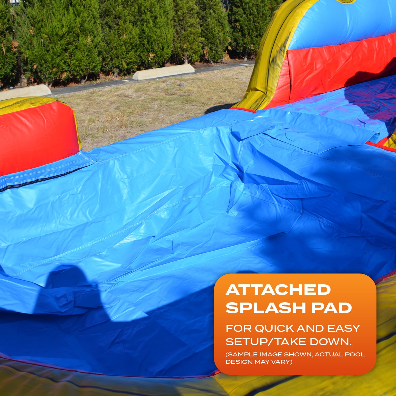 JumpOrange Target 15' ft Commercial Inflatable Water Slide with Splash Pool (with Blower)