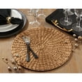 thumbnail image 3 of Saro Lifestyle Water Hyacinth Placemats With Woven Design (Set of 4) Silver 15"x15" Round, 3 of 5