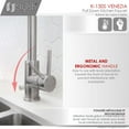 thumbnail image 4 of Stylish Venezia Single Handle Matte Black Pull Down Kitchen Faucet Ht 11" K-130S, 4 of 12