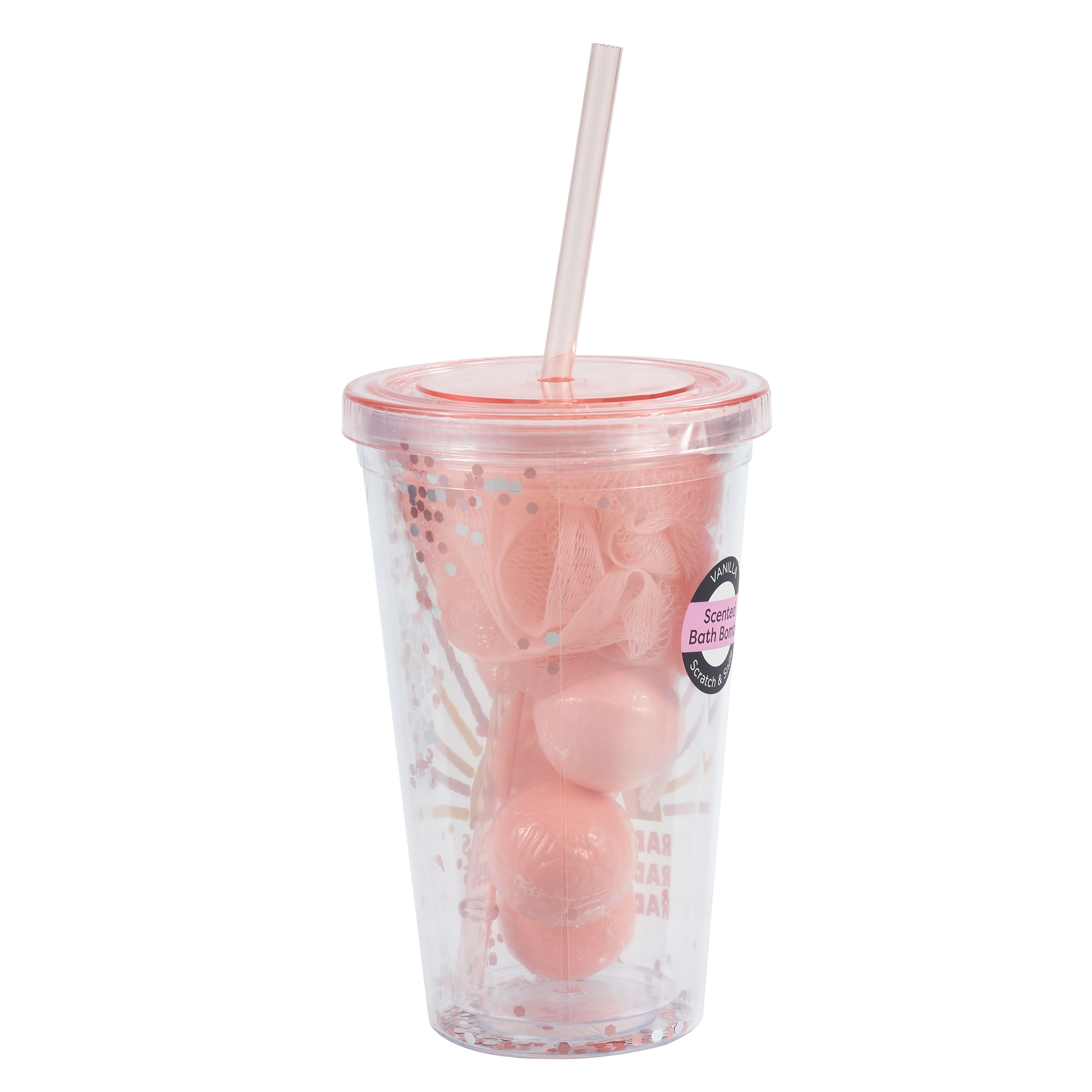 U Style Insulated Tumbler with Scented Bath Bombs and Loofah, Radiate Kindness