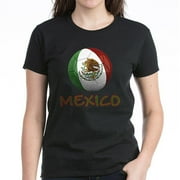 CafePress Womens Mexico Flag Soccer Ball T-Shirt