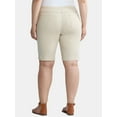 thumbnail image 3 of JMS Just My Size by Hanes Women's Plus Pull On Stretch Bermuda Shorts, 11" Inseam, Sizes 0X-4X, 3 of 4