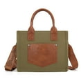 thumbnail image 4 of Wrangler Tote Bag for Women Retro Canvas Top Handle Purses and Handbags, Green, 4 of 7