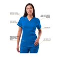 thumbnail image 3 of Adar Uniforms Women's Scrub Set - Enhanced V-Neck Top/Multi Pocket Pants, 3 of 7