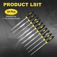 thumbnail image 3 of Uxcell 10Pcs Diamond File Set 4 x 160mm 120 Grit Diamond Needle Files for Metal Glass Wood Stone Grinding Polishing Engraving, 3 of 7