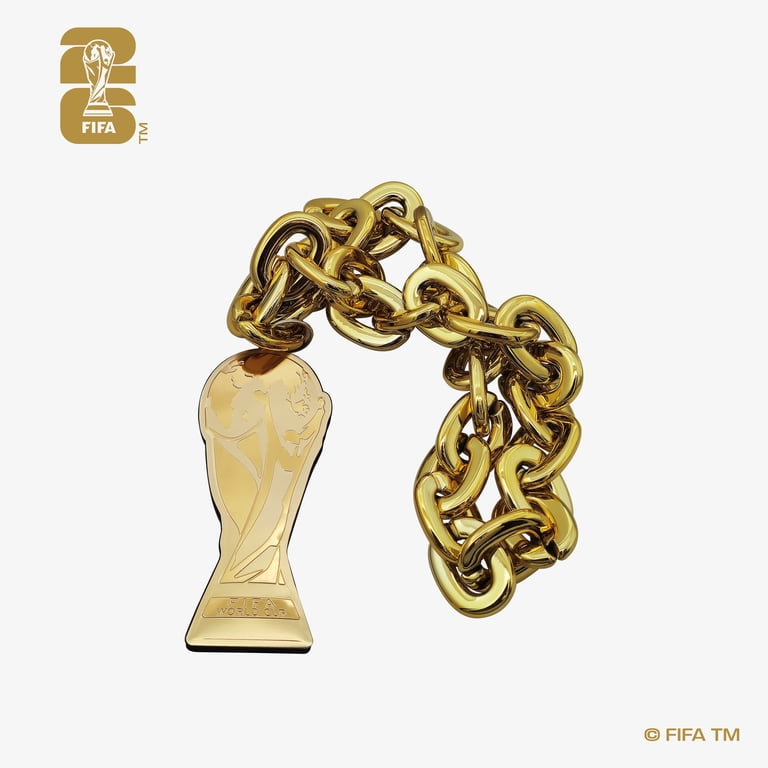 2026 FIFAワールドカップ 公式ライセンス ファンチェーン ゴールド FIFA World Cup 2026 Soccer Trophy Fan Chain - Walmart.com