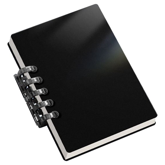A7 Pocket Discbound Notebook, 4×2.8 inch Small Notepad, Refillable Mini Spiral Journal with Removable Lined Pages, Portable Poly Cover Disc Planner for Office Travel Note Taking Memo Recording