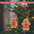 thumbnail image 4 of Christmas Decorations, 4.33Inch Felt A to Z Letter Gingerbread Man Initial Christmas Ornaments for Tree, Assorted Gingerbread Figurines Ornaments, Christmas Tree Hanging Decorations, B, 4 of 7