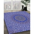 thumbnail image 3 of Ahgly Company Machine Washable Indoor Square Transitional Purple Mimosa Purple Area Rugs, 5' Square, 3 of 7