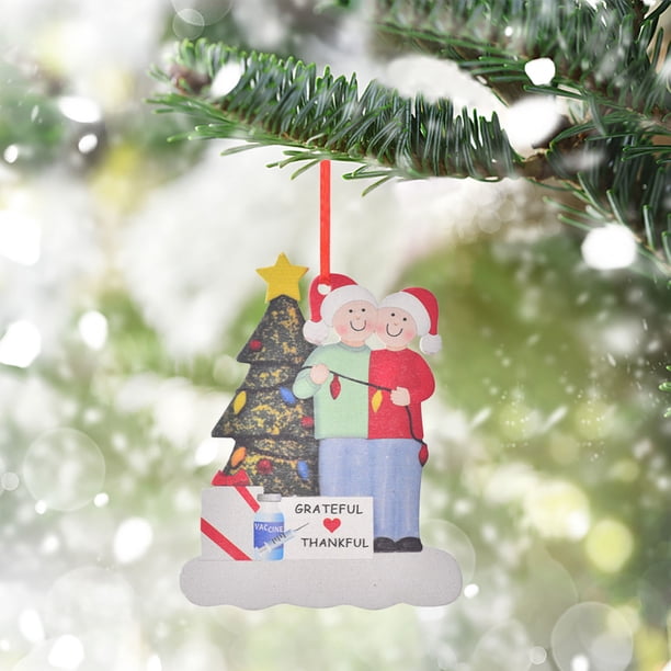 pstuiky Adornos navideños colgantes de madera para colgar en el árbol de Navidad. Regalos originales y bonitos para la familia.