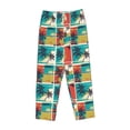 thumbnail image 4 of Xecao Colorful Hawaii Palms Women's Straight Lounge Pajama Pants: The Epitome of Relaxed Sleepwear, 4 of 9