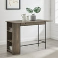 thumbnail image 2 of Lena 48" Counter Height Drop Leaf Table with Storage in Gray Wash, 2 of 5