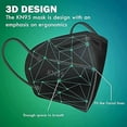 thumbnail image 2 of KN95 - 5 Layer Face Mask 50 pcs black  Filtration>95% with Comfortable Elastic Ear Loop  Non-Woven Polypropylene Fabric, Protection for Essential Workers, 2 of 8