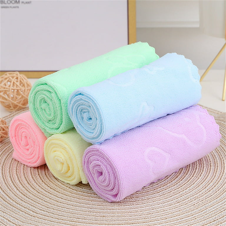 QWY Microfiber Towels Clean Towels Non-Deformed Beach Towels Solid-Color  Dish Towels