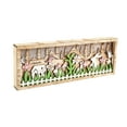 thumbnail image 2 of Fiudx Liquidación navideña Manualidades de madera para Pascua Diseño de fiesta de Pascua Conejito de madera Flores Adornos de iluminación Luces LED Decoración, 2 of 7