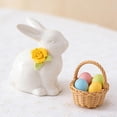 thumbnail image 3 of Ceramic Rabbit Figurine – Spring Easter Table Decor, White Bunny Statue for Desk, Shelf, or Centerpiece, 3 of 5