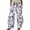 White, variant on kaondbfi Spring Fall Essentials Casual Clothing Lady's Four Pocketed Double Printed Casual Pants Summer Casual Pants for Women