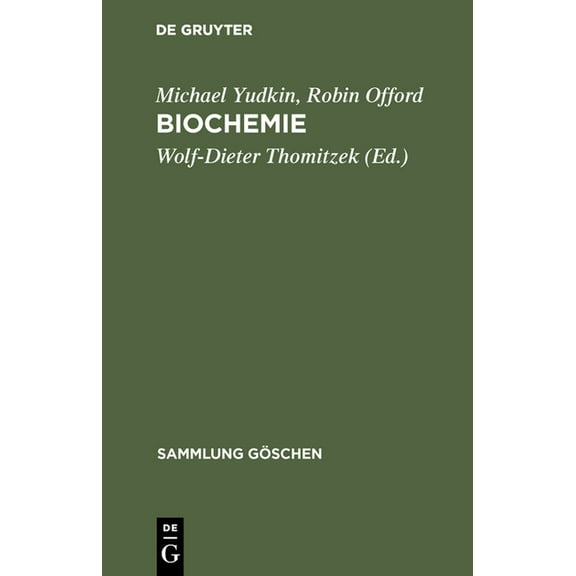 Sammlung Göschen Biochemie, Book 2607, (Hardcover)