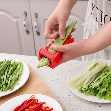 

Chicmine Bean Shredder Veggie Chopper Hand-cranked Push-Pull Labor-saving Food Grade Wear-resistant Plastic Fruit Slicer for Restaurant