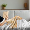 thumbnail image 3 of Animal Soft Flannel Fleece Throw Blanket, Zentangle Style Animal Silhouette with Doodle Motifs Abstract Arrangement, Cozy Plush for Indoor and Outdoor Use, 60" x 80", Pale Orange Orange, by Ambesonne, 3 of 5