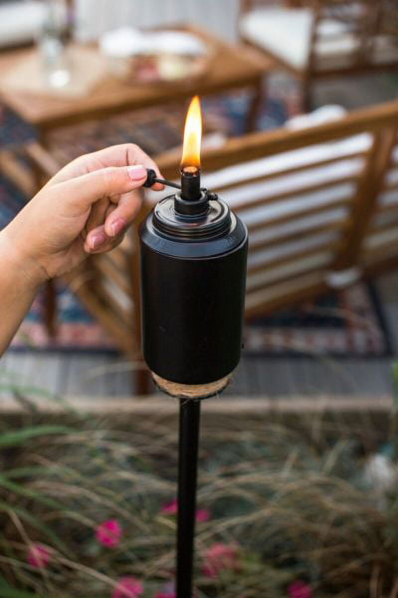 TIKI Brand Adjustable Flame 65" TIKI Torch Resin Black - 111911868