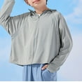 thumbnail image 6 of XQYLOS Children Sun Protection Jacket Hooded 𝖴𝖯𝖥 Anti Cool Breathable Windbreaker Lightweight Outerwear Boys Girls Sun Clothing Summer Cover Up, 6 of 7