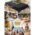 thumbnail image 6 of Black Abstract, Tablecloth Rectangle Table Cloth 60x102, Waterproof Tablecloth Outdoor Table Cloth, Modern Geometric Minimalist Stripes Washable Table Cover for Kitchen Dinning Party, 6 of 8