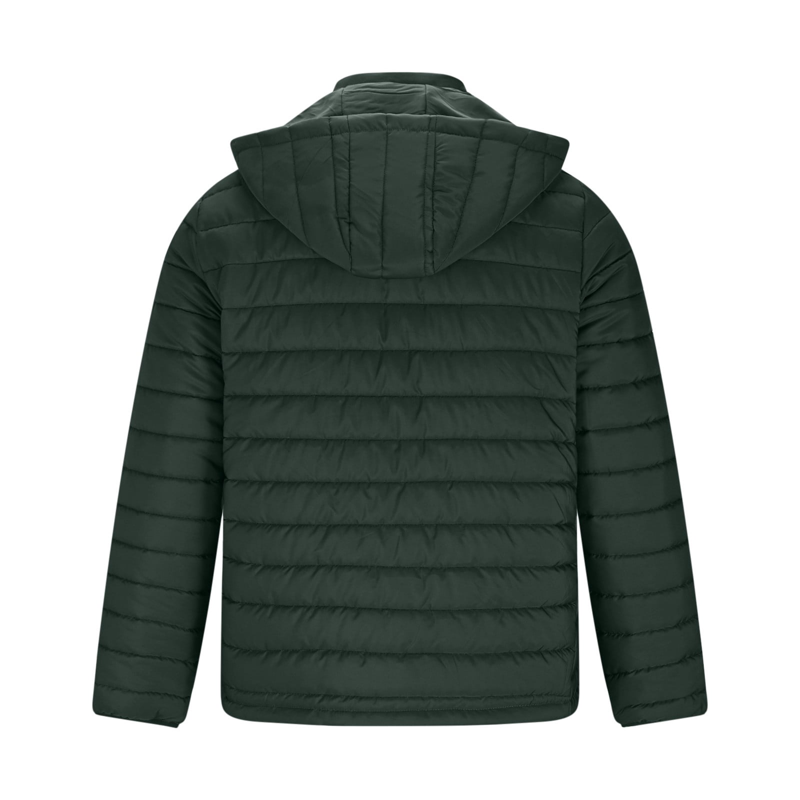 BiZtdJrK Quilted Puffer Jackets Men Zip Up Long Sleeve Casual Hoodie Jacket Warm Winter Coats with Pockets Army Green XXL