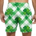 thumbnail image 4 of Fmbrln Beach Shorts for Men Plus Size Summer Fashion Casual St. Patrick's Day Print Drawstring Elastic Waist Vacation Shorts with Pockets, 4 of 6