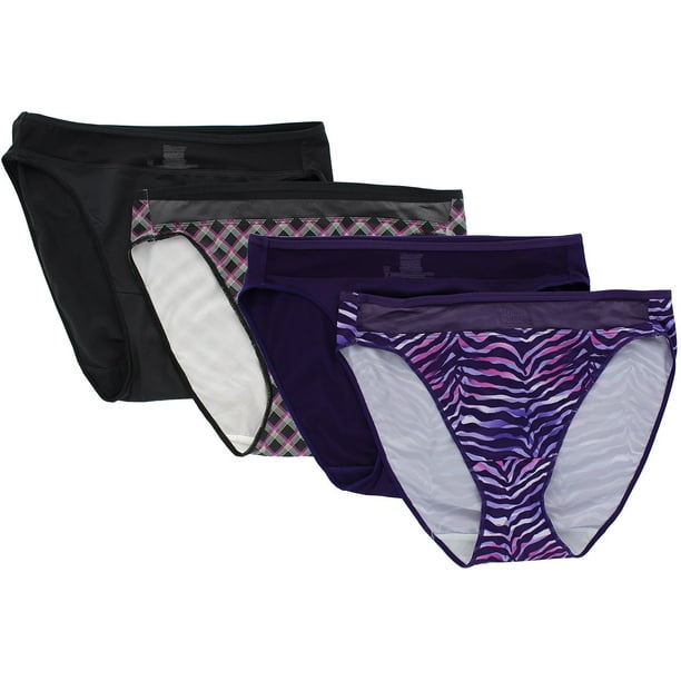 Hanes - Hanes Premium Women's 4 Pack No Ride Up Hi-Cut Panties (2X-Large) - Walmart.com