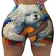 thumbnail image 2 of Fotbe Dog Guitar Starry Night Shorts Sin Costuras – Shorts Deportivos de Cintura Alta para Mujer, Elásticos para Gimnasio, Yoga, Running o Ciclismo-X-Large, 2 of 8