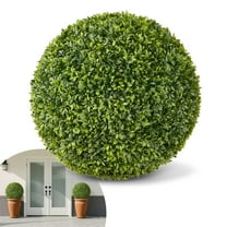 VEVOR Artificial Topiary Ball, 23 inch Faux Boxwood Plant Balls, Fake Silk Tree Look Real, Easy Assembly for Decor Front Porch Outdoor Patio Garden Balcony Backyard and Indoor Home Wedding, Green