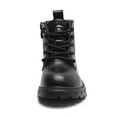 thumbnail image 4 of kkdom Boys Girls Kid Combat Boots Unisex Matte Black Size 8 Toddler, 4 of 7