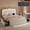 White, variant on Full Size Bed Frame with 4 Storage Drawers and LED Lights, Upholstered Platform Bed with Adjustable Chic Double Wavy Headboard, Charging Station, Metal Slats Support, No Box Spring Needed, Black