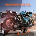 thumbnail image 3 of Motorcycle Carrier 600 LBS Hitch Mount - Steel Dirt Bike Transport Ramp Hauler with Straps, 3 of 7