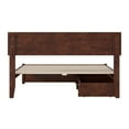 thumbnail image 2 of Wesley Full Wood Platform Bed with Panel Footboard and Storage Drawers in Walnut, 2 of 5