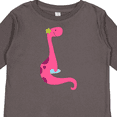 thumbnail image 4 of Inktastic Cute Pink Dinosaur Girls Long Sleeve Toddler T-Shirt, 4 of 5