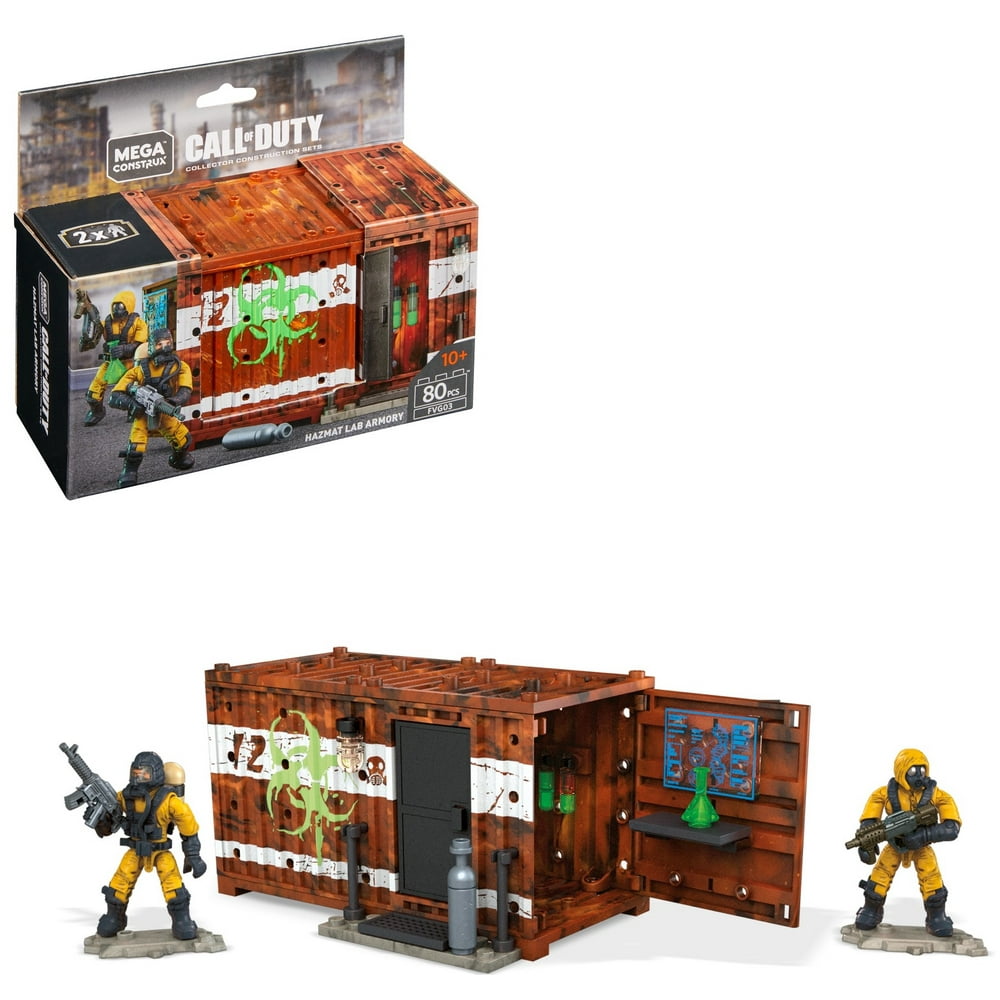 Mega Construx Call of Duty Hazmat Lab Armory Construction Set with character figures, Building