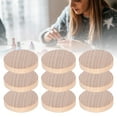 thumbnail image 4 of Wood Rounds, Wood Carving Disc 100Pcs Wood Plaque, Wood Pieces For DIY Crafts, 4 of 8