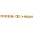 thumbnail image 4 of 14k Yellow Gold 24 Inch 3.9mm Curb Chain Necklace Pendant Charm Beveled, 4 of 9