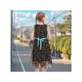 thumbnail image 5 of Sunny Fashion Girls Dress Black Sleeveless Colorful Alphabet Belt Cute School Hanky Hem 12 Years, 5 of 8