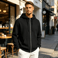 thumbnail image 5 of Mens Zip Up Hoodie Casual Plain Full Zipper Hooded Sweatshirt with Pockets Lightweight Athletic Activewear XL, 5 of 5