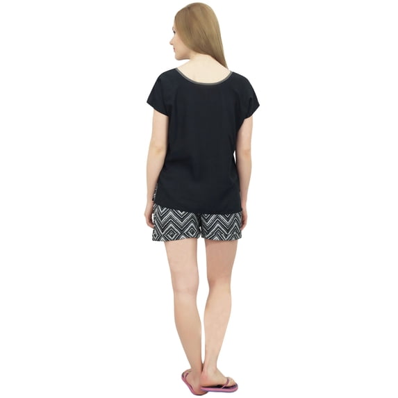 Bimba Women's Nightwear Teddy Bear Printed Rayon T-Shirt And Shorts 2 Pcs Set - 8