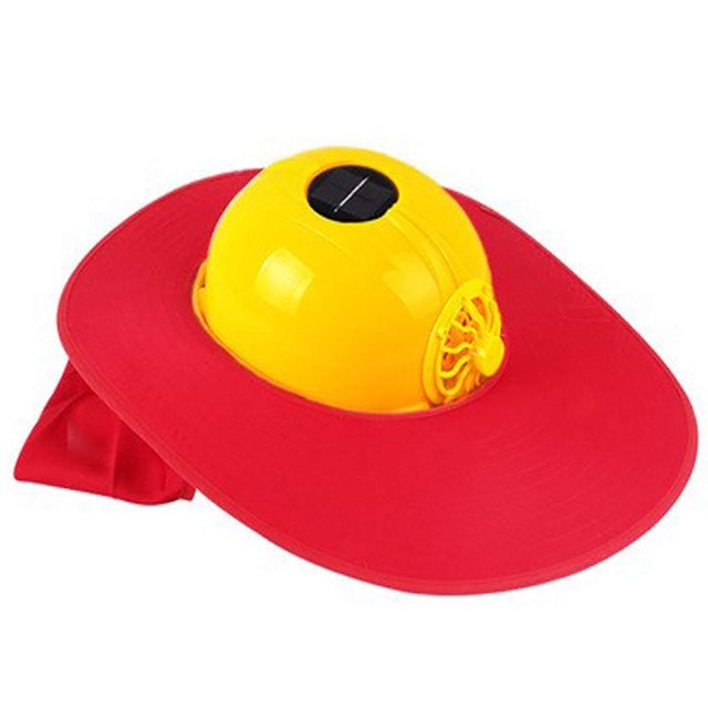 Construction Hard Hat Safety Helmet With Solar Powered Cooling Fan Protect Work