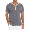 thumbnail image 1 of Playera Casual Moda Henley Waffle Manga Corta Para Hombre, 1 of 7