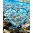 thumbnail image 1 of Imagen de pintura de diamantes, corazones amor con corazones, azul, piedras redondas, aproximadamente 40x30 cm, imagen completa, adecuado para principiantes, 1 of 5