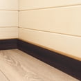 thumbnail image 2 of 2 Rolls Black Pvc Peel And Stick Baseboard Molding For Home Decoration And Corridor 196.50X1.97X0.004In, 2 of 8