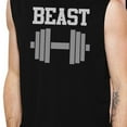 thumbnail image 2 of Beast And Beauty Couples Muscle Tank Tops Black Cute Workout Gifts, 2 of 5